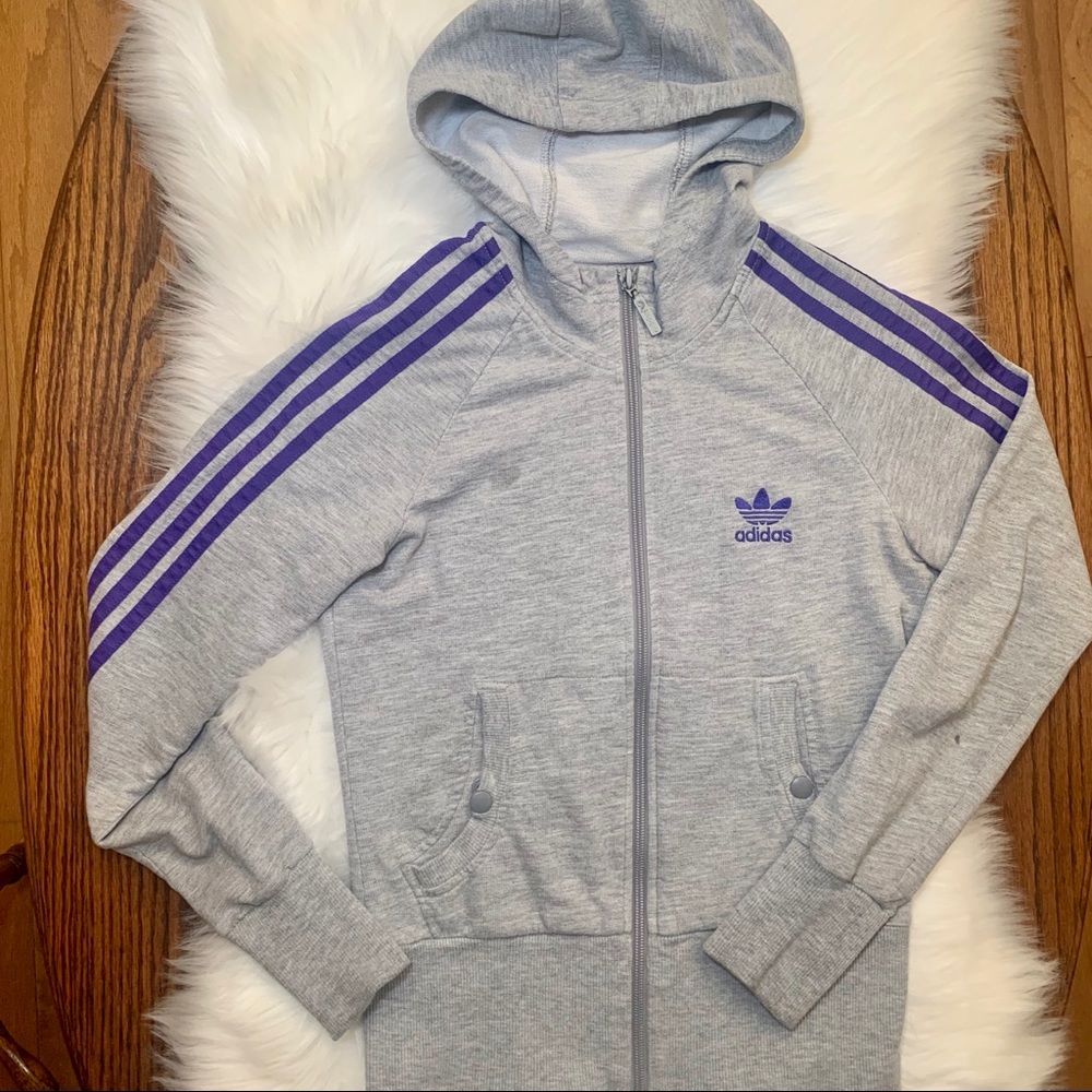 Adidas Hooded Full Zip Women's Sweater small